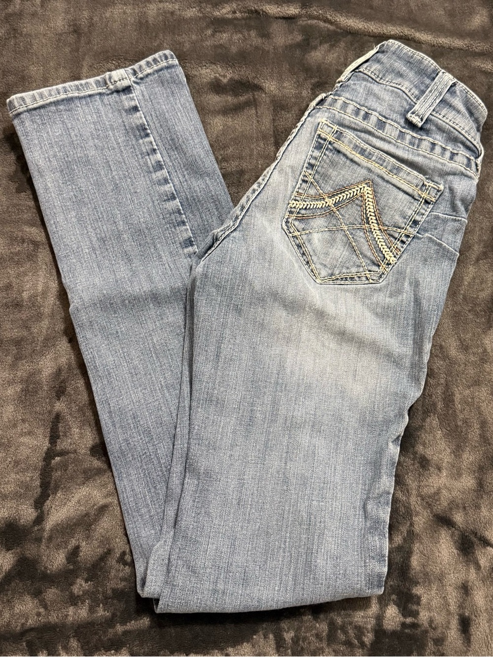 Ariat Women's Light Blue Bootcut Jeans with Embroidered Back Pocket